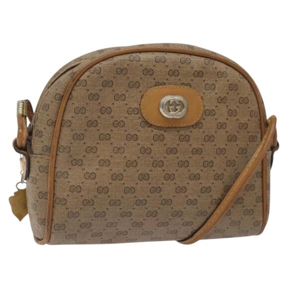 GUCCI Micro GG Supreme Shoulder Bag PVC Beige Auth BA1956 - Picture 1 of 14